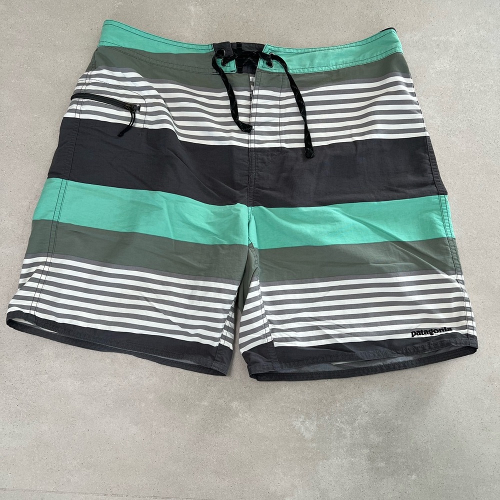 Patagonia Men's Swim Board Shorts - Black, Gray, Green